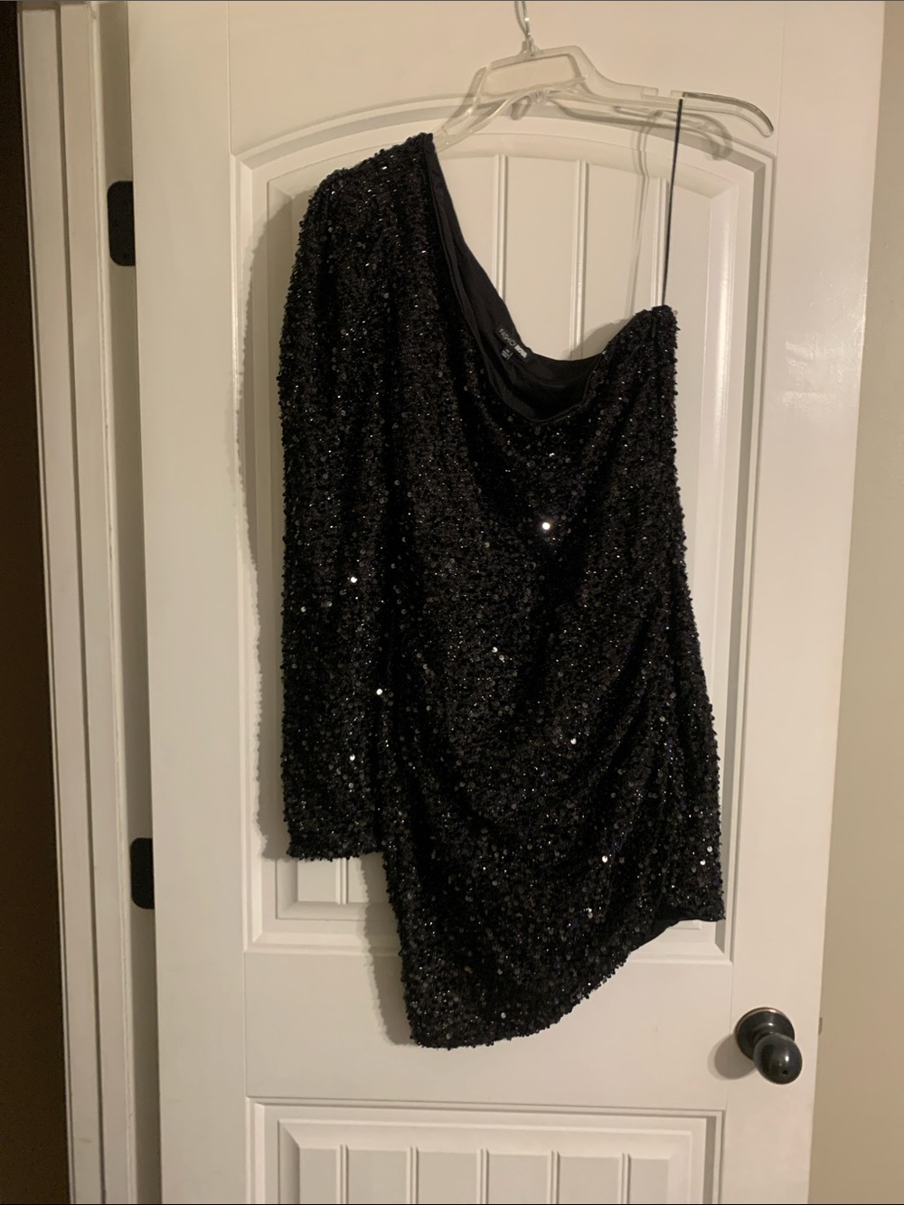 Fashion Nova Black One-Shoulder Dress